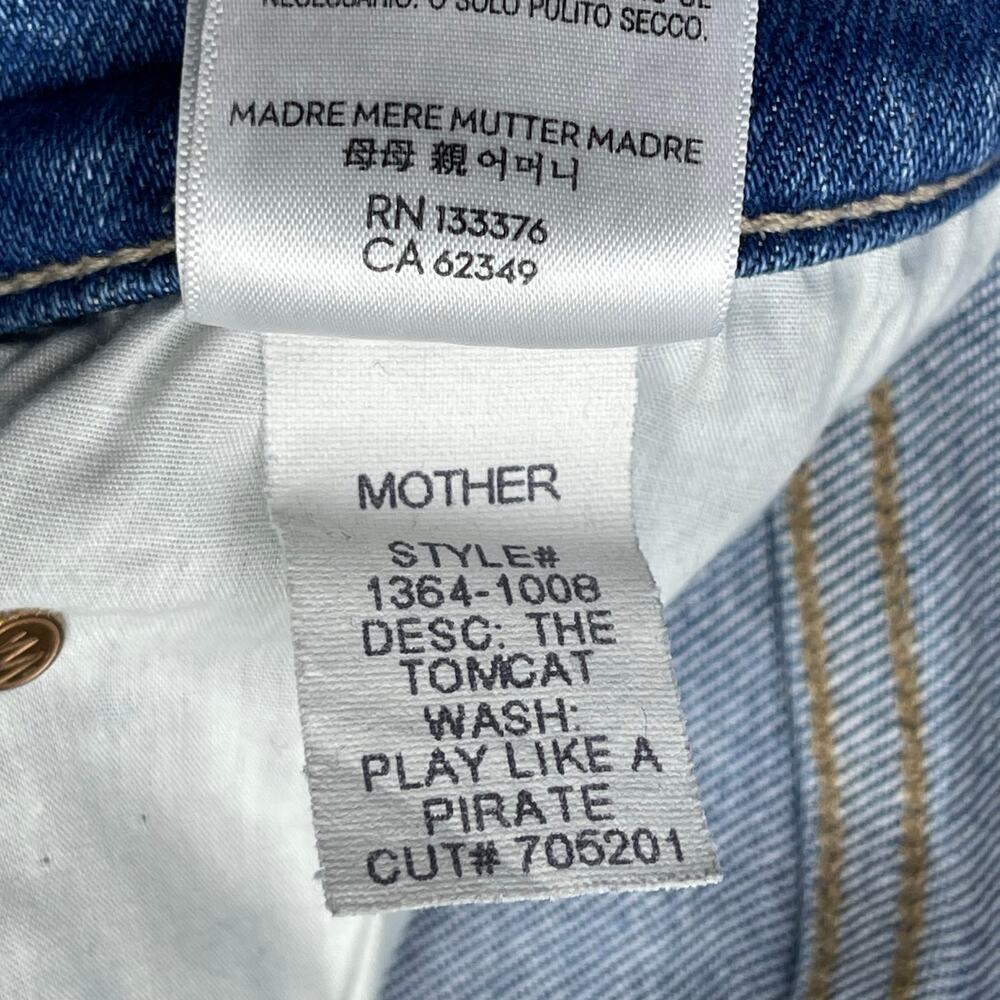 Mother Denim The Tomcat Straight Leg Jeans size 30 Play Like A Pirate wash - Picture 7 of 13